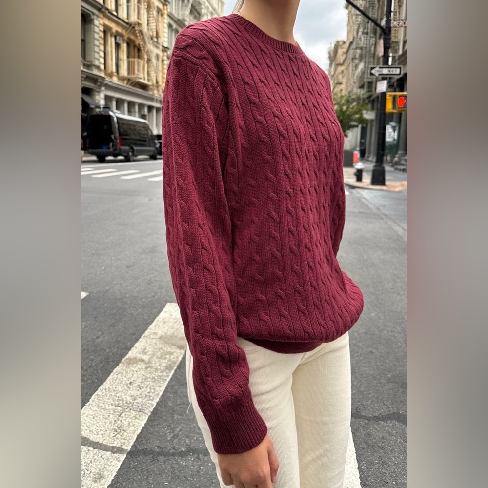 Brandy Melville Cable-Knit Red Sweater
